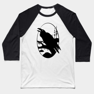 Raven Silhouette IV Baseball T-Shirt
